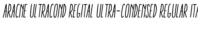 Aracne UltraCond RegItal Ultra-condensed Regular Italic