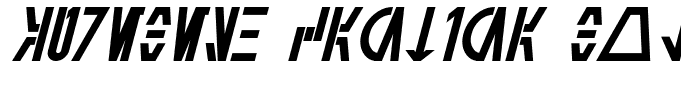 Aurebesh Cantina Bold Italic