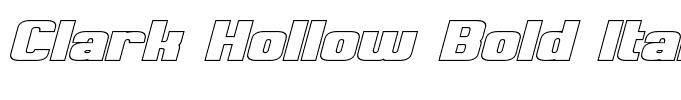 Clark Hollow Bold Italic