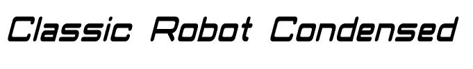 Classic Robot Condensed Italic