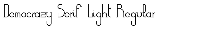 Democrazy Serif Light Regular