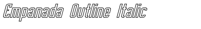 Empanada Outline Italic
