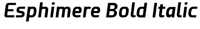 Esphimere Bold Italic