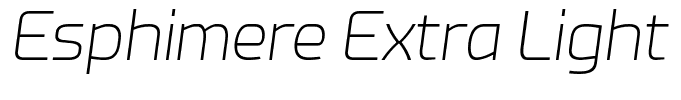 Esphimere Extra Light Italic