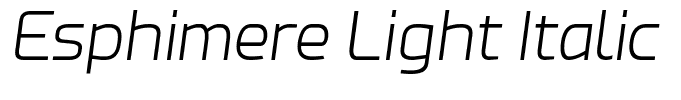 Esphimere Light Italic