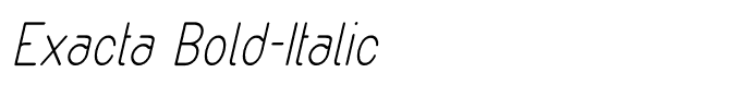 Exacta Bold-Italic