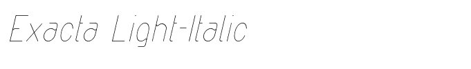 Exacta Light-Italic