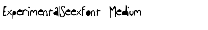 ExperimentalSeexFont Medium