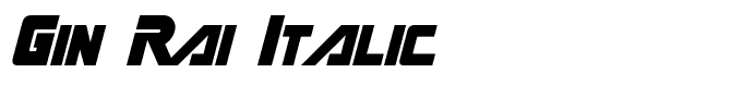 Gin Rai Italic