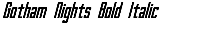 Gotham Nights Bold Italic