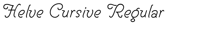 Helve Cursive Regular