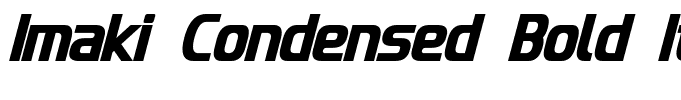 Imaki Condensed Bold Italic