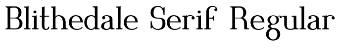 Blithedale Serif Regular