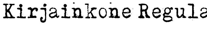 Kirjainkone Regular
