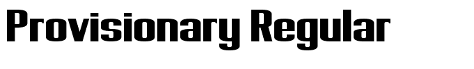 Provisionary Regular