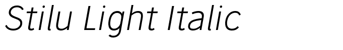 Stilu Light Italic