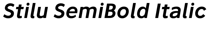 Stilu SemiBold Italic