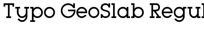 Typo GeoSlab Regular Demo Regular