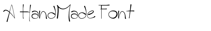 A HandMade Font