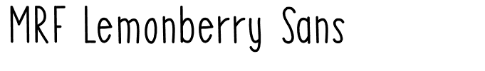 MRF Lemonberry Sans