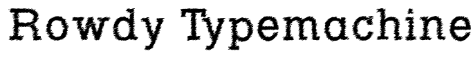 Rowdy Typemachine 1 - Regular