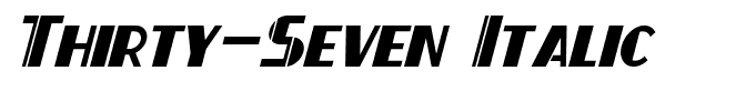 Thirty-Seven Italic