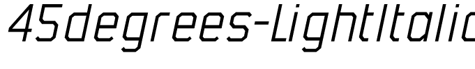 45degrees-LightItalic