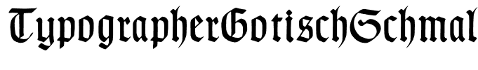 TypographerGotischSchmal
