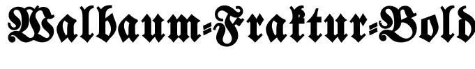 Walbaum-Fraktur-Bold