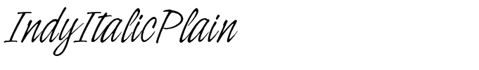 IndyItalicPlain