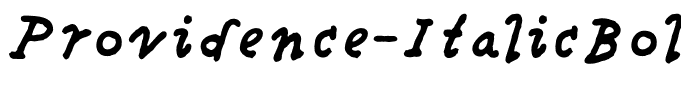 Providence-ItalicBold