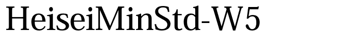 HeiseiMinStd-W5