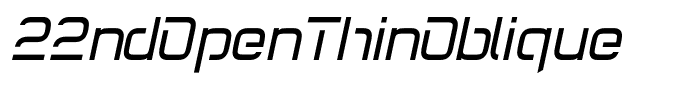 22ndOpenThinOblique