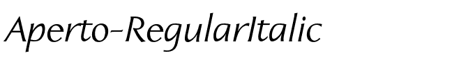 Aperto-RegularItalic