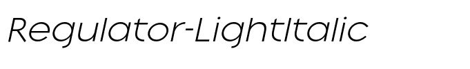 Regulator-LightItalic