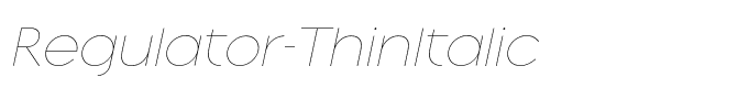 Regulator-ThinItalic