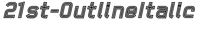 21st-OutlineItalic