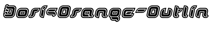 DorisOrange-OutlineItalic