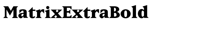 MatrixExtraBold