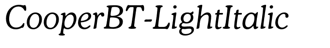 CooperBT-LightItalic