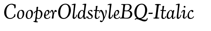 CooperOldstyleBQ-Italic