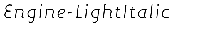 Engine-LightItalic