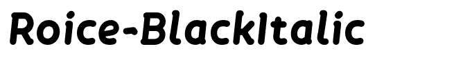 Roice-BlackItalic