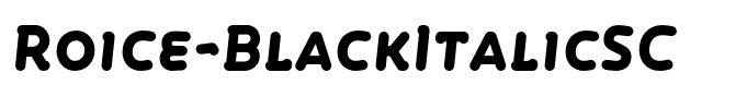 Roice-BlackItalicSC