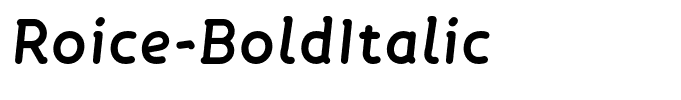 Roice-BoldItalic