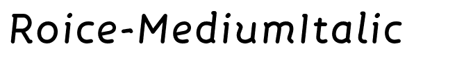 Roice-MediumItalic
