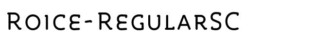 Roice-RegularSC