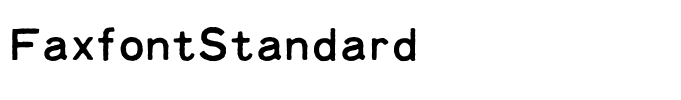 FaxfontStandard