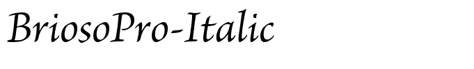 BriosoPro-Italic