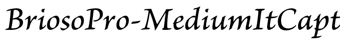 BriosoPro-MediumItCapt